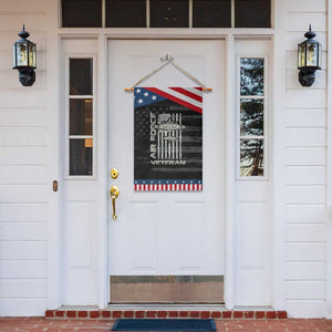 Air Force Veteran Garden Flag Vintage Camo USA Flag Veterans TS10 Print Your Wear