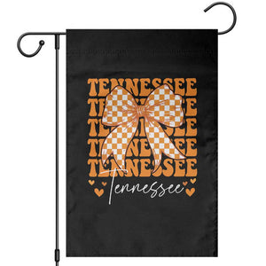Vintage Tennessee Coquette Bow Garden Flag Retro TN Orange Checkered Print US State TS10 Black Print Your Wear