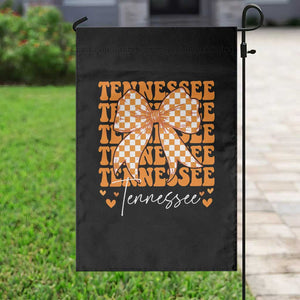 Vintage Tennessee Coquette Bow Garden Flag Retro TN Orange Checkered Print US State TS10 Print Your Wear