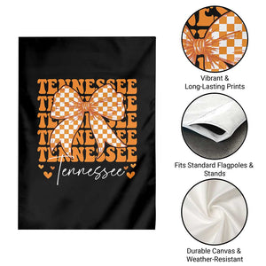 Vintage Tennessee Coquette Bow Garden Flag Retro TN Orange Checkered Print US State TS10 Print Your Wear