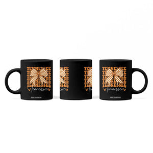 Vintage Tennessee Coquette Bow Coffee Mug Retro TN Orange Checkered Print US State TS10 Print Your Wear