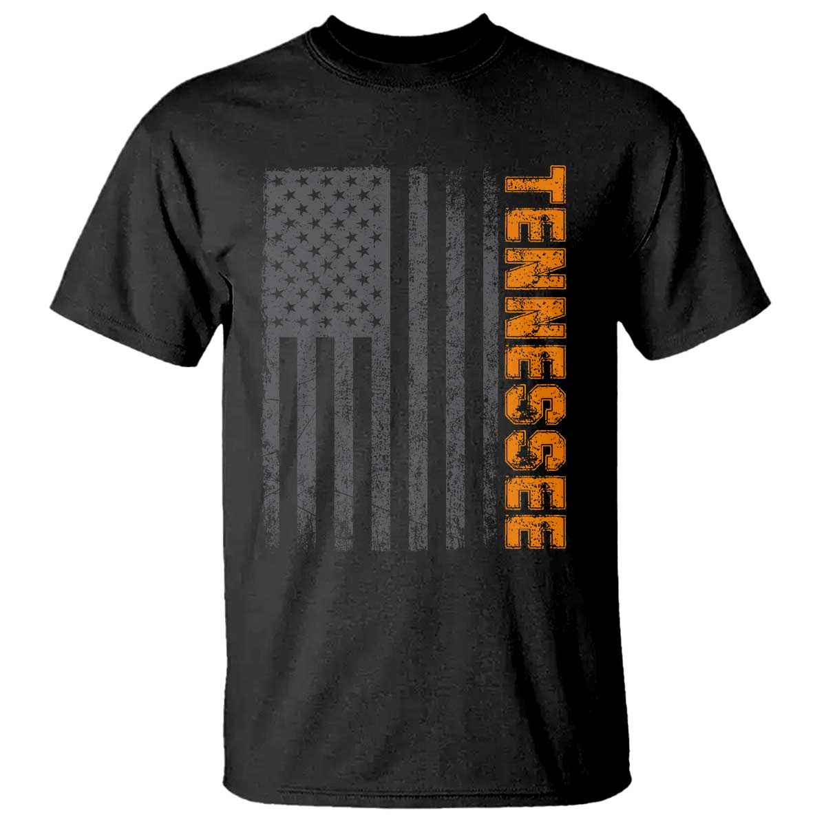 Vintage Tennessee T Shirt Retro Orange TN USA Flag Patriotic US State TS10 Black Print Your Wear