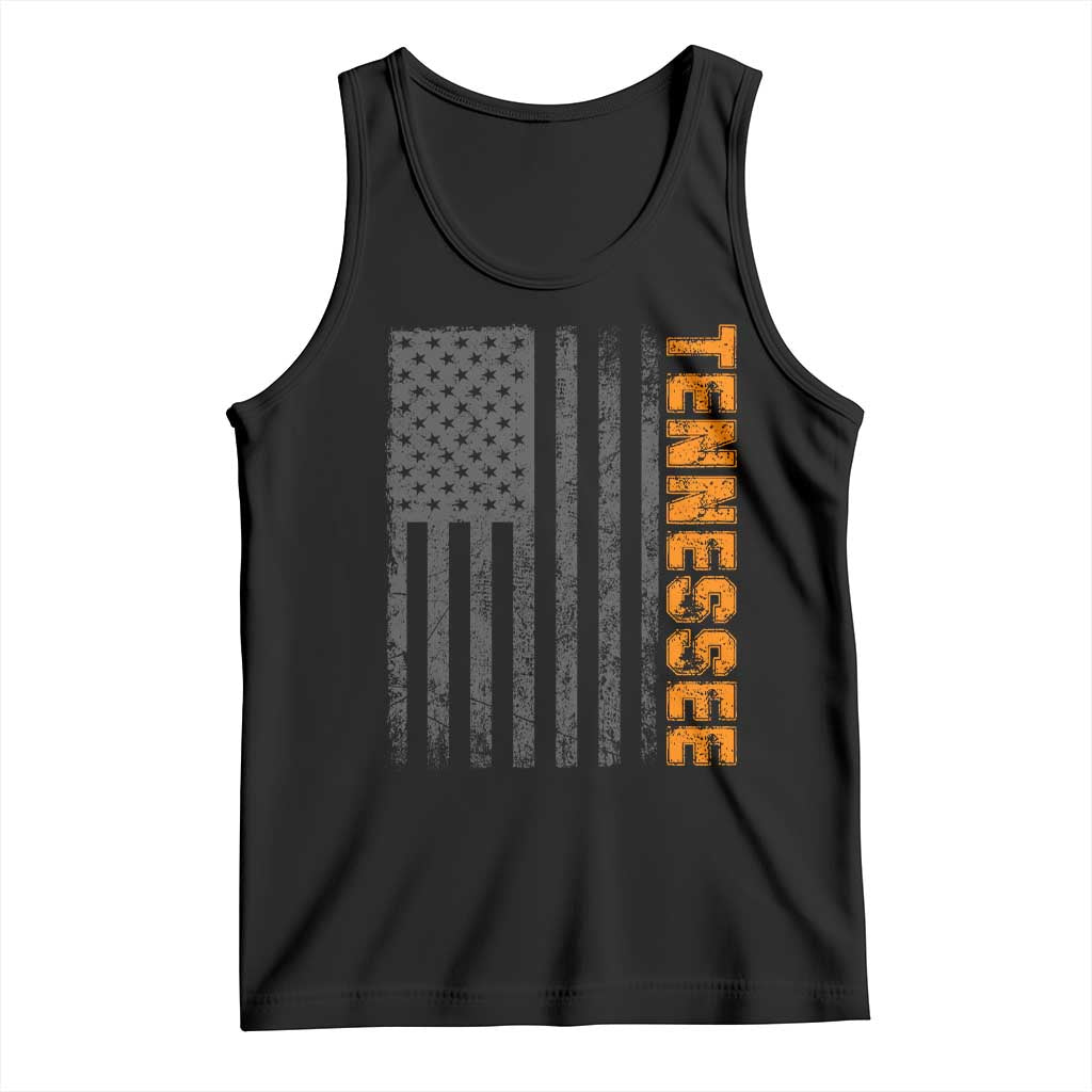 Vintage Tennessee Tank Top Retro Orange TN USA Flag Patriotic US State TS10 Black Print Your Wear