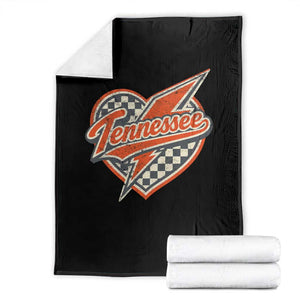 Vintage Tennessee Throw Blanket Checkered Heart Love TN Orange US State TS10 Black Print Your Wear