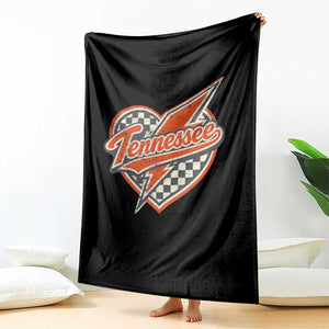 Vintage Tennessee Throw Blanket Checkered Heart Love TN Orange US State TS10 Print Your Wear