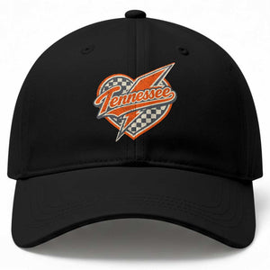 Vintage Tennessee Baseball Cap Checkered Heart Love TN Orange US State TS10 Print Your Wear