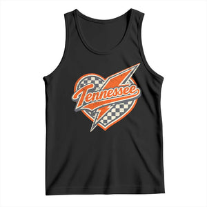 Vintage Tennessee Tank Top Checkered Heart Love TN Orange US State TS10 Black Print Your Wear