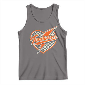 Vintage Tennessee Tank Top Checkered Heart Love TN Orange US State TS10 Deep Heather Print Your Wear