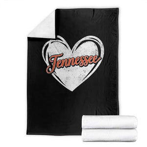 Vintage Tennessee Throw Blanket Heart Graphic TN Orange US State TS10 Black Print Your Wear