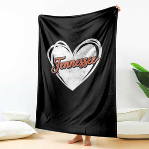 Vintage Tennessee Throw Blanket Heart Graphic TN Orange US State TS10 Print Your Wear