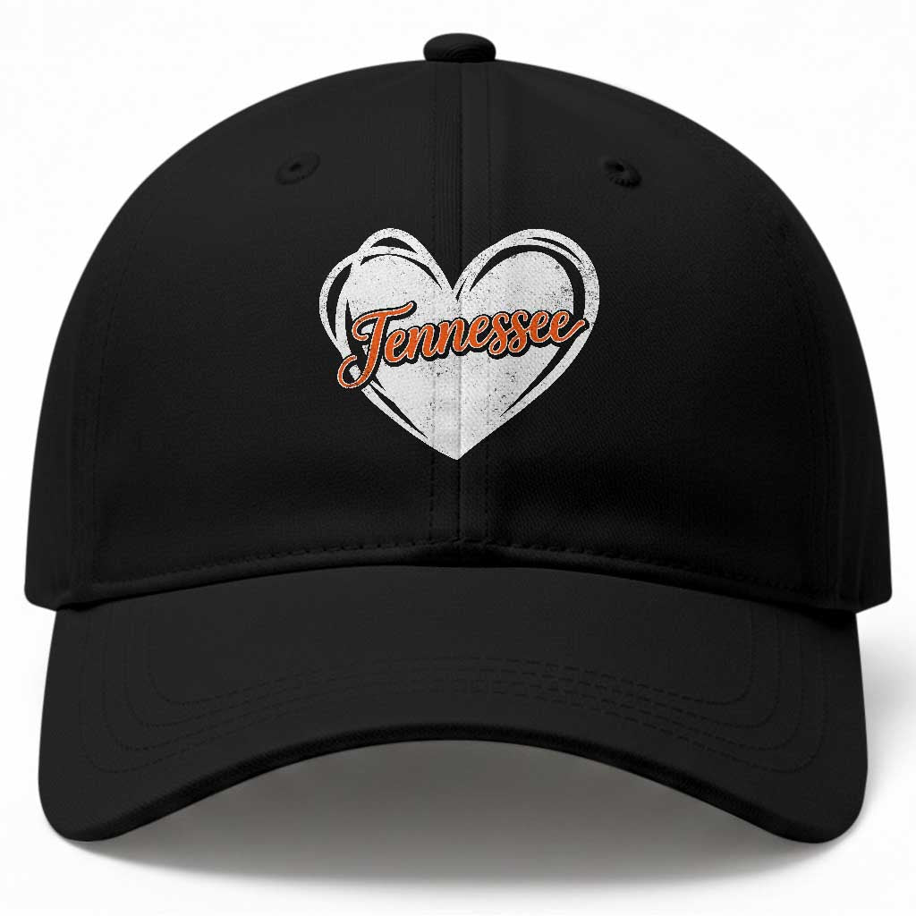 Vintage Tennessee Baseball Cap Heart Graphic TN Orange US State TS10 Print Your Wear