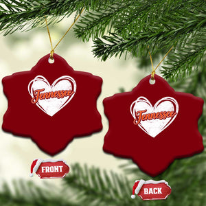 Vintage Tennessee Ceramic Ornament Heart Graphic TN Orange US State TS10 Print Your Wear