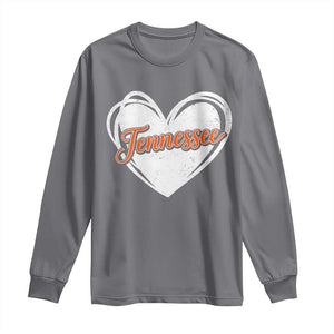 Vintage Tennessee Long Sleeve Shirt Heart Graphic TN Orange US State TS10 Charcoal Print Your Wear