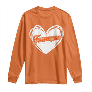 Vintage Tennessee Long Sleeve Shirt Heart Graphic TN Orange US State TS10 Orange Print Your Wear