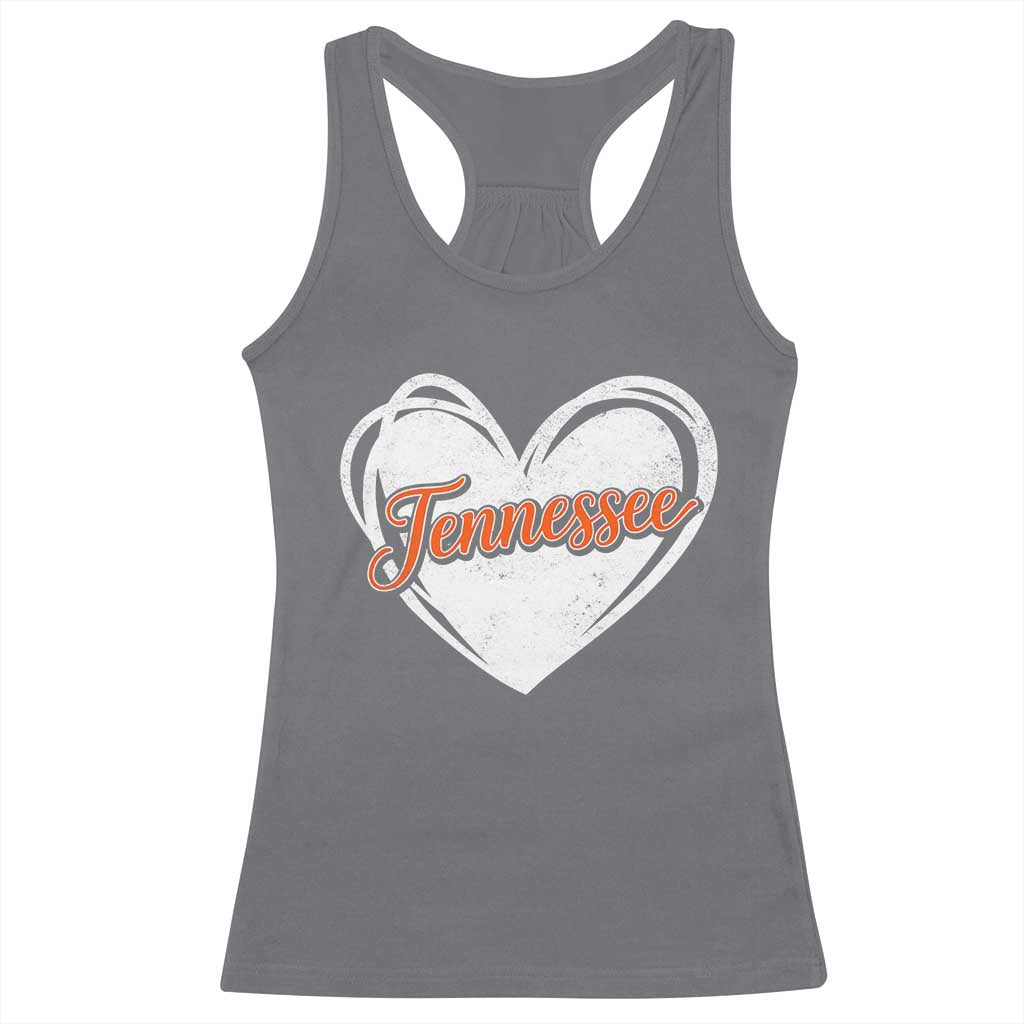Vintage Tennessee Racerback Tank Top Heart Graphic TN Orange US State TS10 Charcoal Print Your Wear