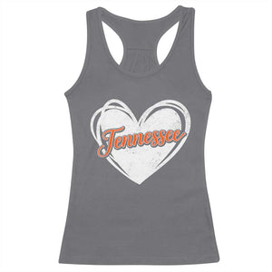Vintage Tennessee Racerback Tank Top Heart Graphic TN Orange US State TS10 Charcoal Print Your Wear