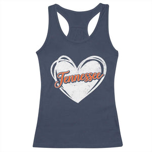 Vintage Tennessee Racerback Tank Top Heart Graphic TN Orange US State TS10 Navy Print Your Wear