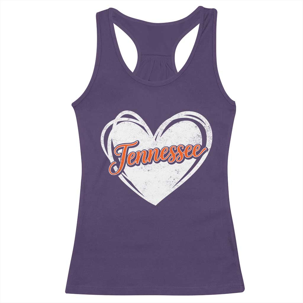 Vintage Tennessee Racerback Tank Top Heart Graphic TN Orange US State TS10 Purple Print Your Wear