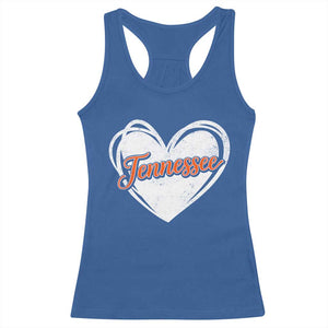 Vintage Tennessee Racerback Tank Top Heart Graphic TN Orange US State TS10 Royal Blue Print Your Wear
