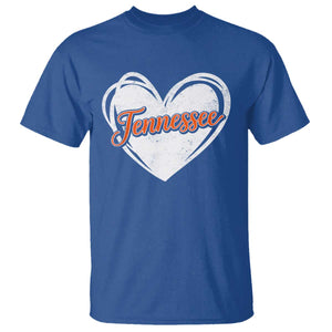 Vintage Tennessee T Shirt Heart Graphic TN Orange US State TS10 Royal Blue Print Your Wear