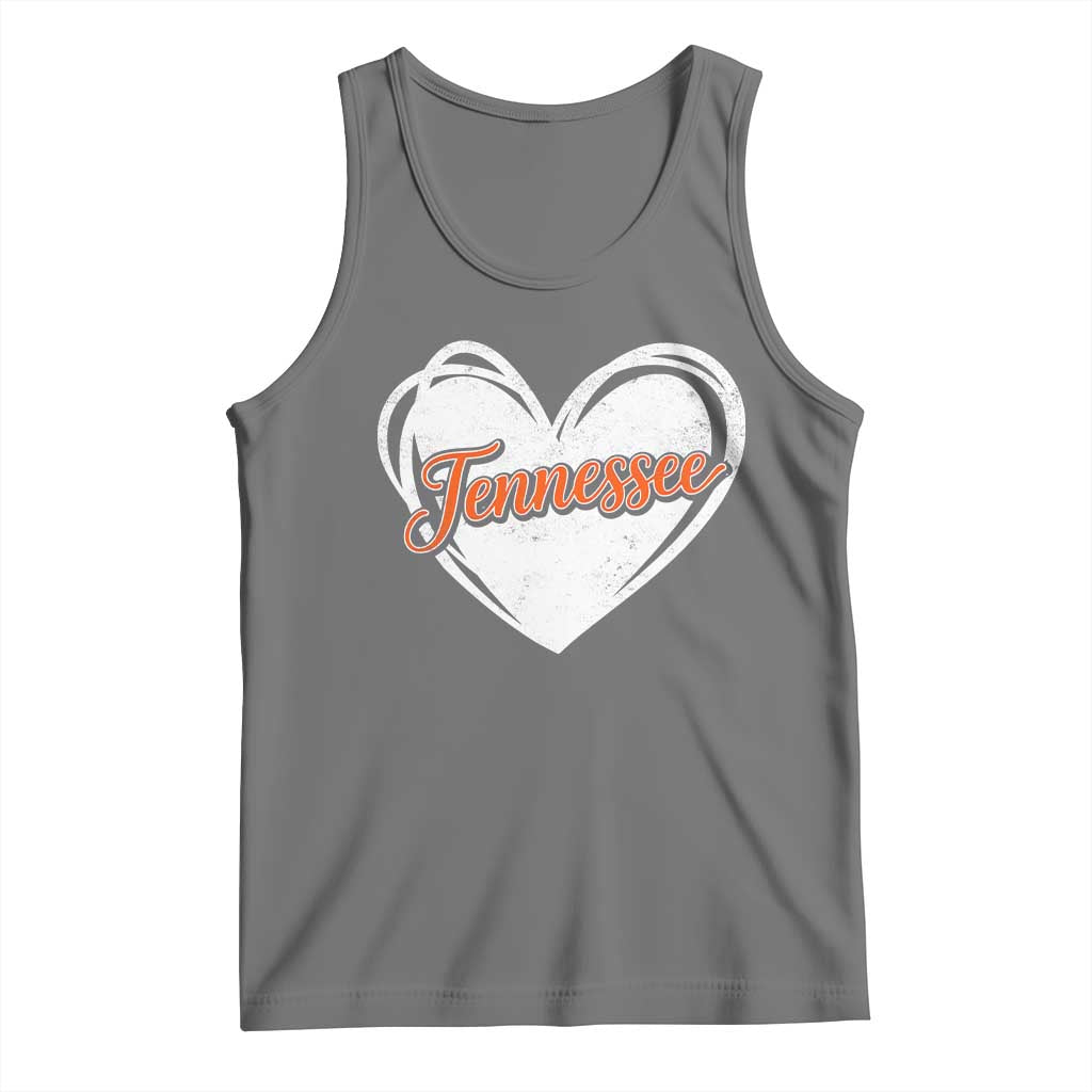 Vintage Tennessee Tank Top Heart Graphic TN Orange US State TS10 Black Heather Print Your Wear
