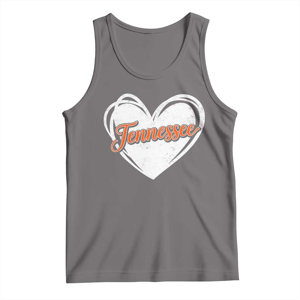 Vintage Tennessee Tank Top Heart Graphic TN Orange US State TS10 Deep Heather Print Your Wear