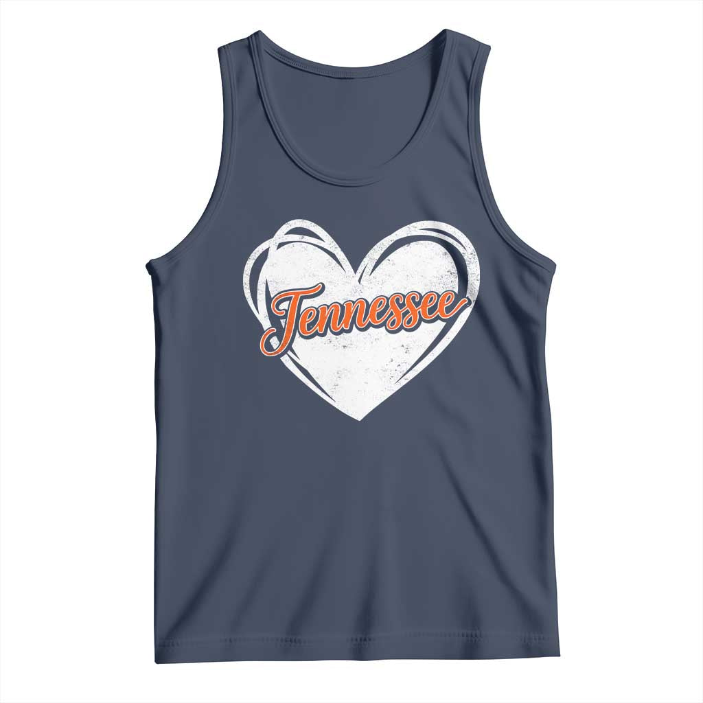 Vintage Tennessee Tank Top Heart Graphic TN Orange US State TS10 Navy Print Your Wear
