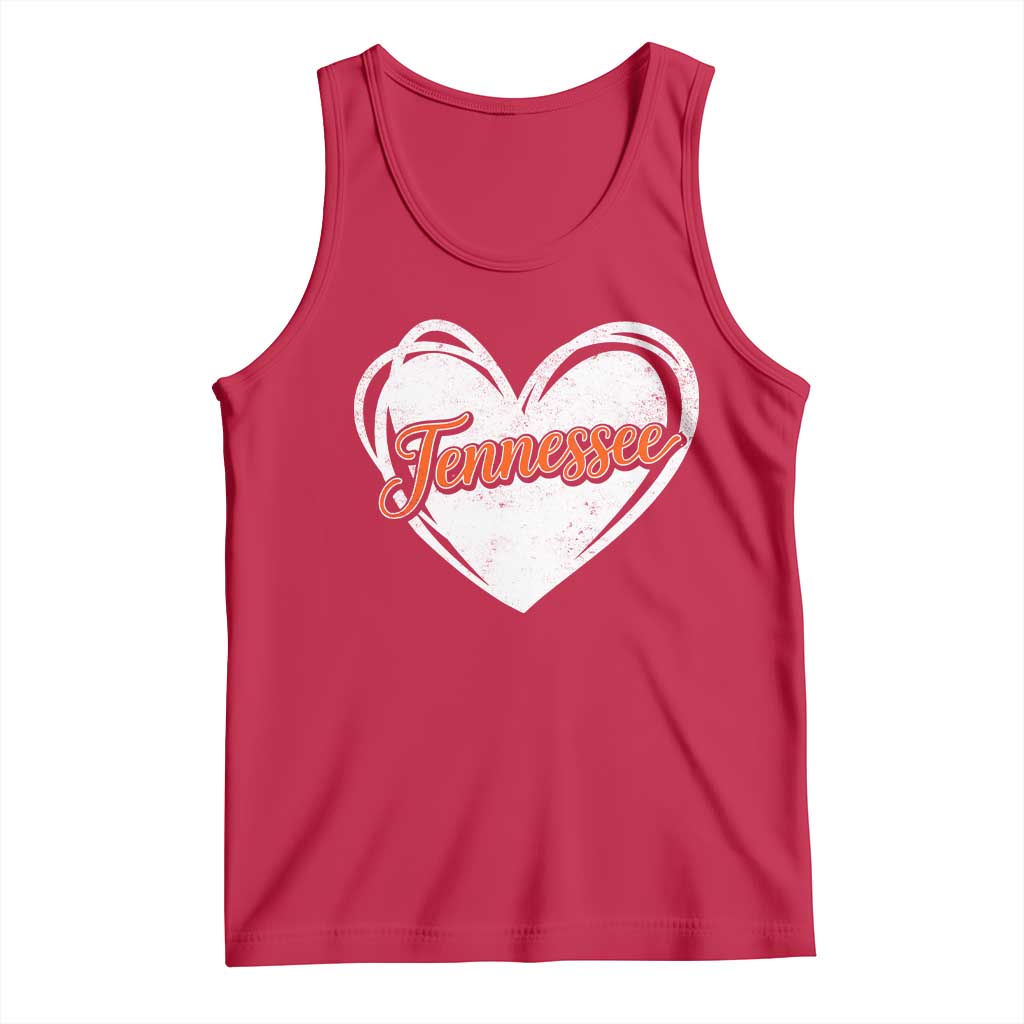 Vintage Tennessee Tank Top Heart Graphic TN Orange US State TS10 Red Print Your Wear