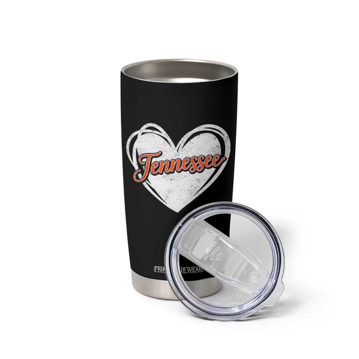 Vintage Tennessee Tumbler Cup Heart Graphic TN Orange US State TS10 Print Your Wear
