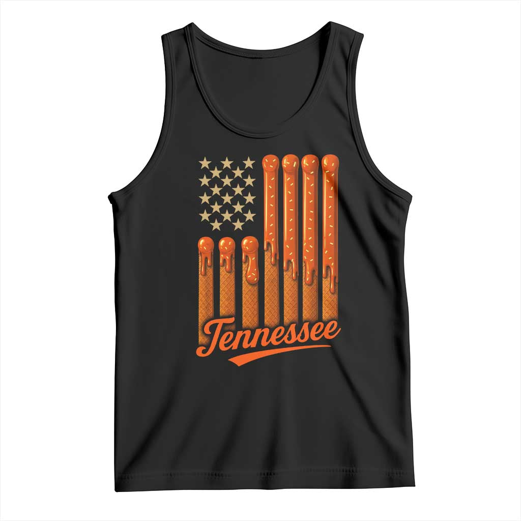 Vintage Tennessee Tank Top Orange Dripping Flag Vintage State Pride Sports Fan Patriotic TS10 Black Print Your Wear