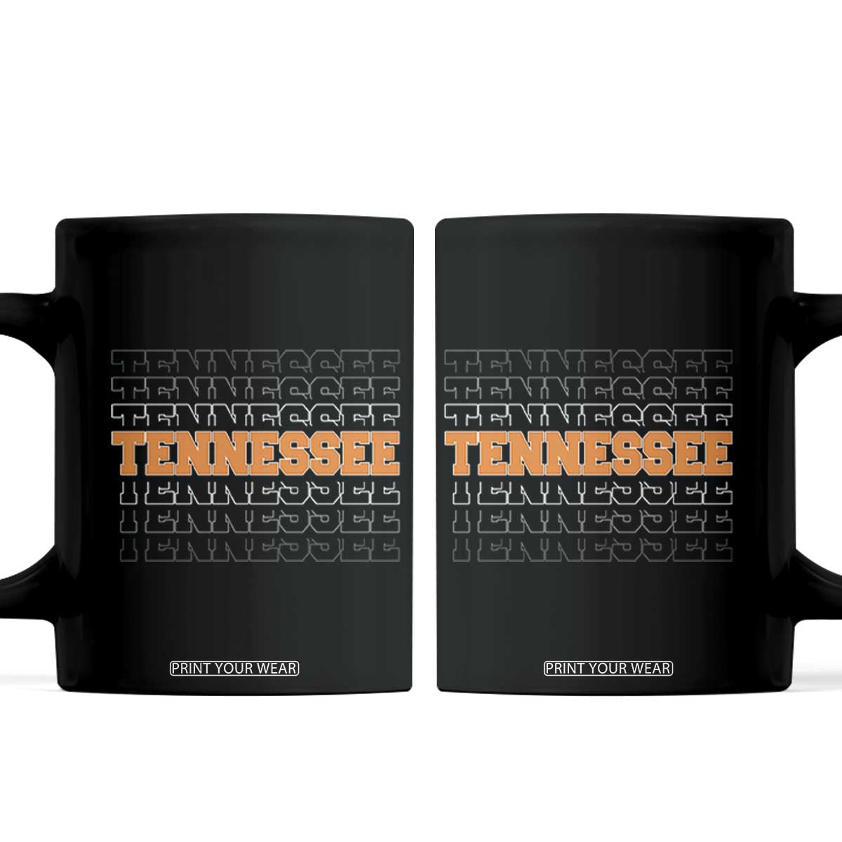 Vintage Tennessee Coffee Mug Throwback Design Classic TN Orange US State TS10 Black Print Your Wear