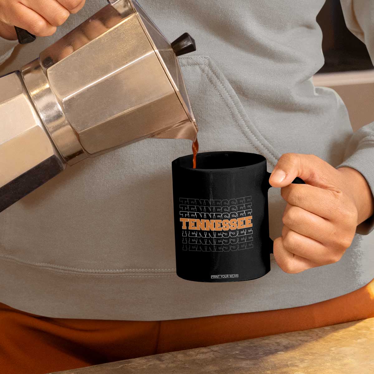 Vintage Tennessee Coffee Mug Throwback Design Classic TN Orange US State TS10 Print Your Wear