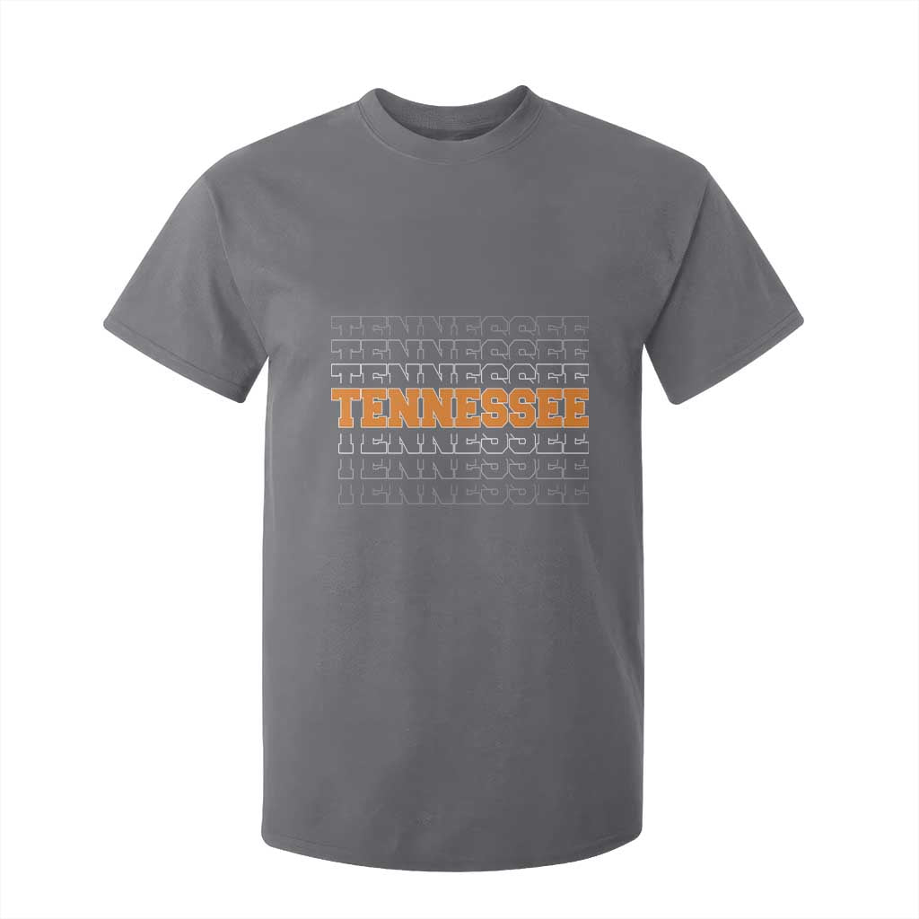 Vintage Tennessee T Shirt For Kid Throwback Design Classic TN Orange US State TS10 Charcoal Print Your Wear