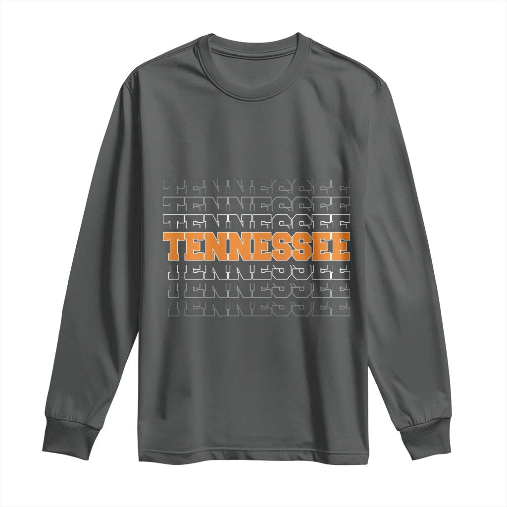 Vintage Tennessee Long Sleeve Shirt Throwback Design Classic TN Orange US State TS10 Dark Heather Print Your Wear