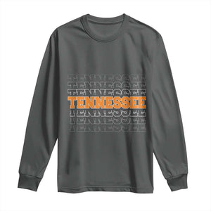 Vintage Tennessee Long Sleeve Shirt Throwback Design Classic TN Orange US State TS10 Dark Heather Print Your Wear