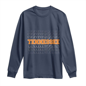 Vintage Tennessee Long Sleeve Shirt Throwback Design Classic TN Orange US State TS10 Navy Print Your Wear