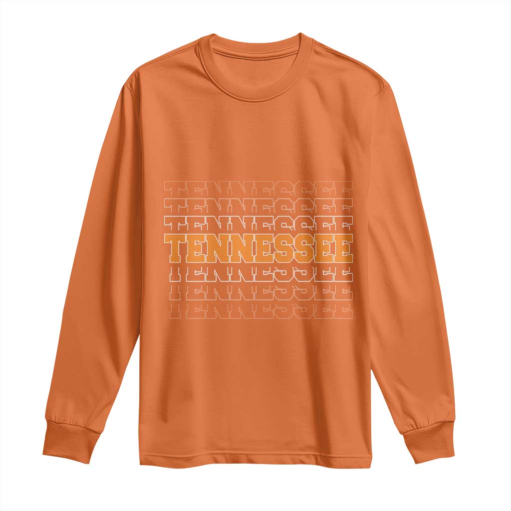 Vintage Tennessee Long Sleeve Shirt Throwback Design Classic TN Orange US State TS10 Orange Print Your Wear