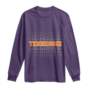 Vintage Tennessee Long Sleeve Shirt Throwback Design Classic TN Orange US State TS10 Purple Print Your Wear