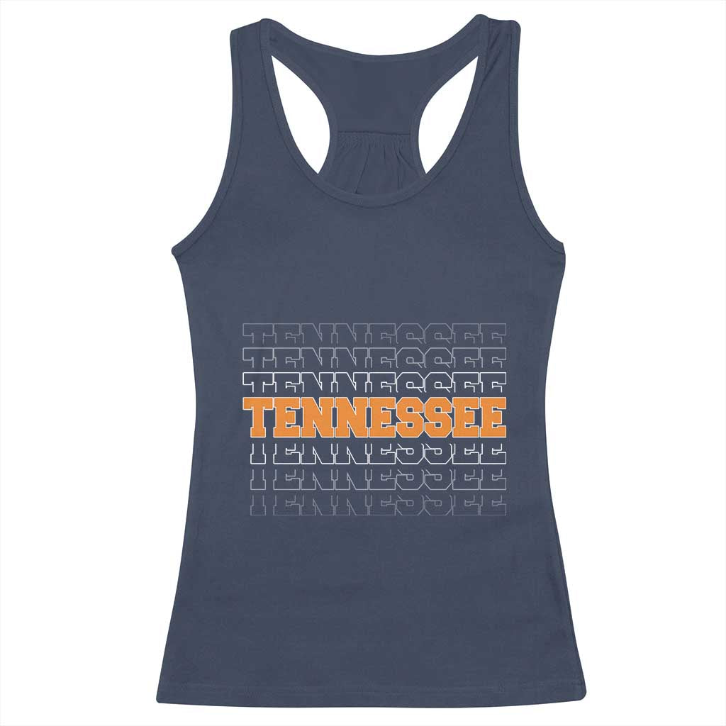 Vintage Tennessee Racerback Tank Top Throwback Design Classic TN Orange US State TS10 Navy Print Your Wear
