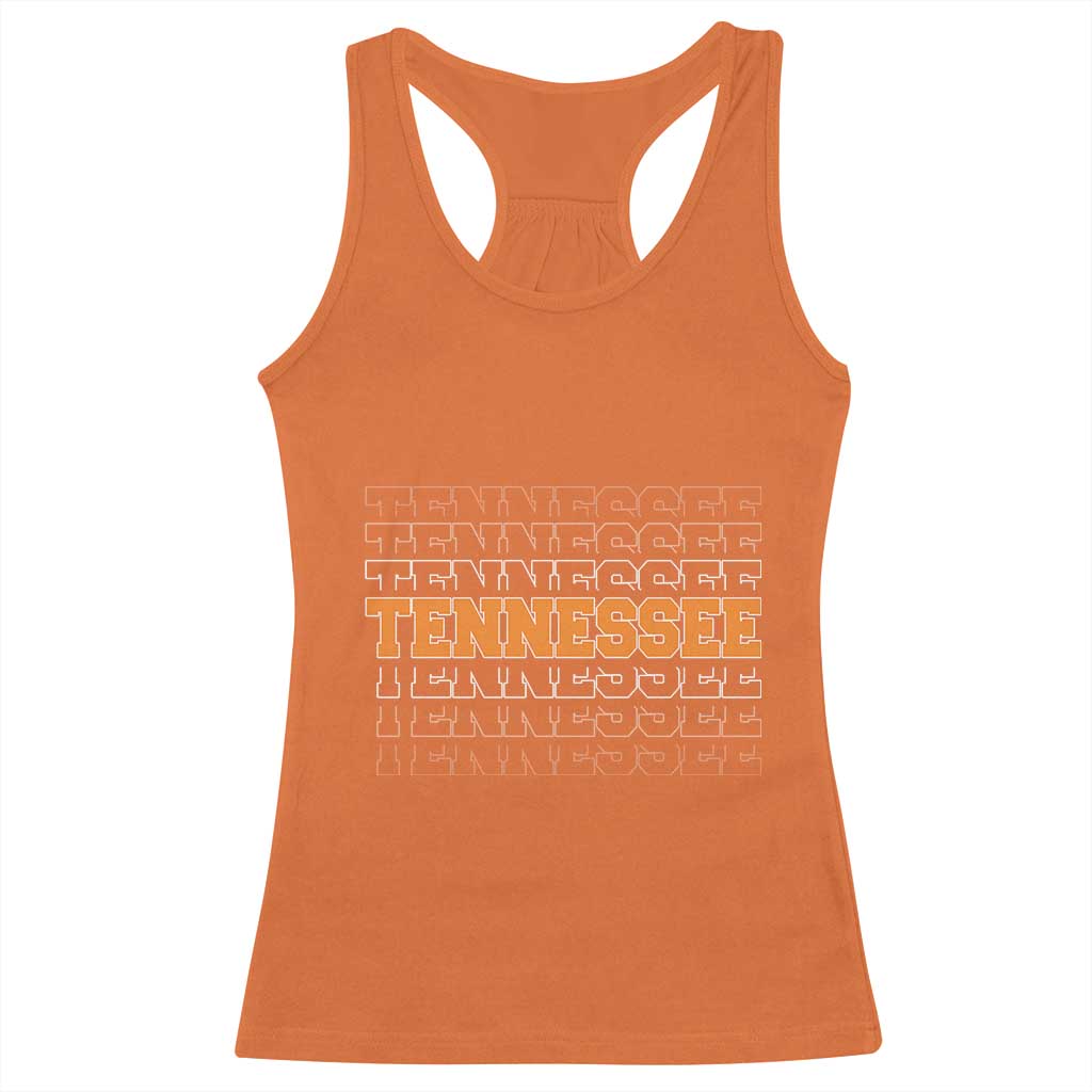 Vintage Tennessee Racerback Tank Top Throwback Design Classic TN Orange US State TS10 Orange Print Your Wear