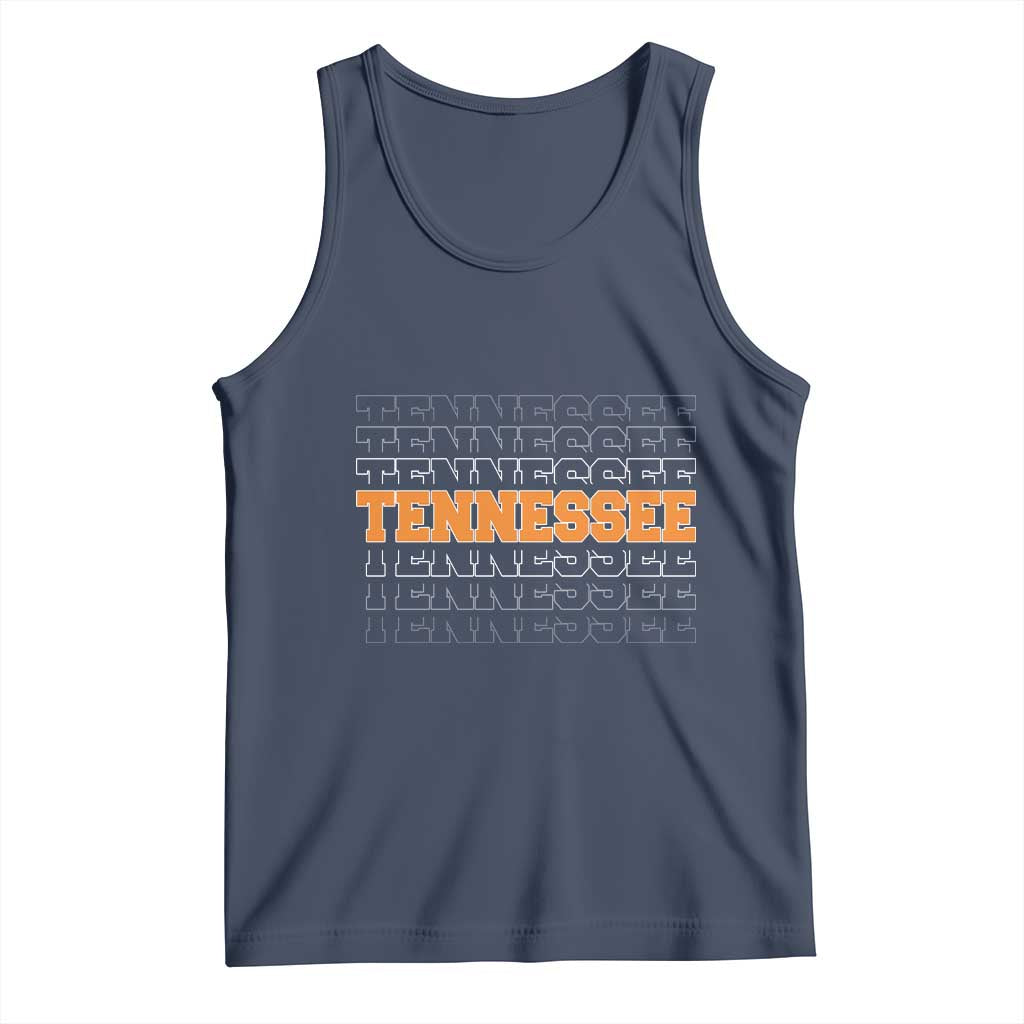 Vintage Tennessee Tank Top Throwback Design Classic TN Orange US State TS10 Navy Print Your Wear