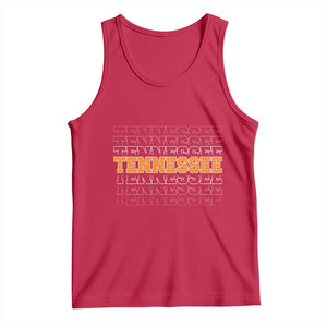 Vintage Tennessee Tank Top Throwback Design Classic TN Orange US State TS10 Red Print Your Wear
