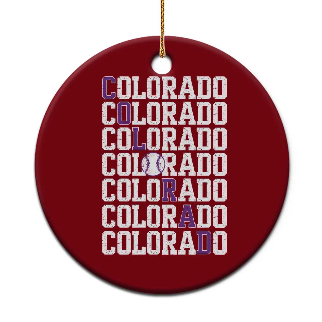 Vintage Colorado Ceramic Ornament Retro State Pride Sports Baseball Fan Graphic TS10 1pc Red Print Your Wear