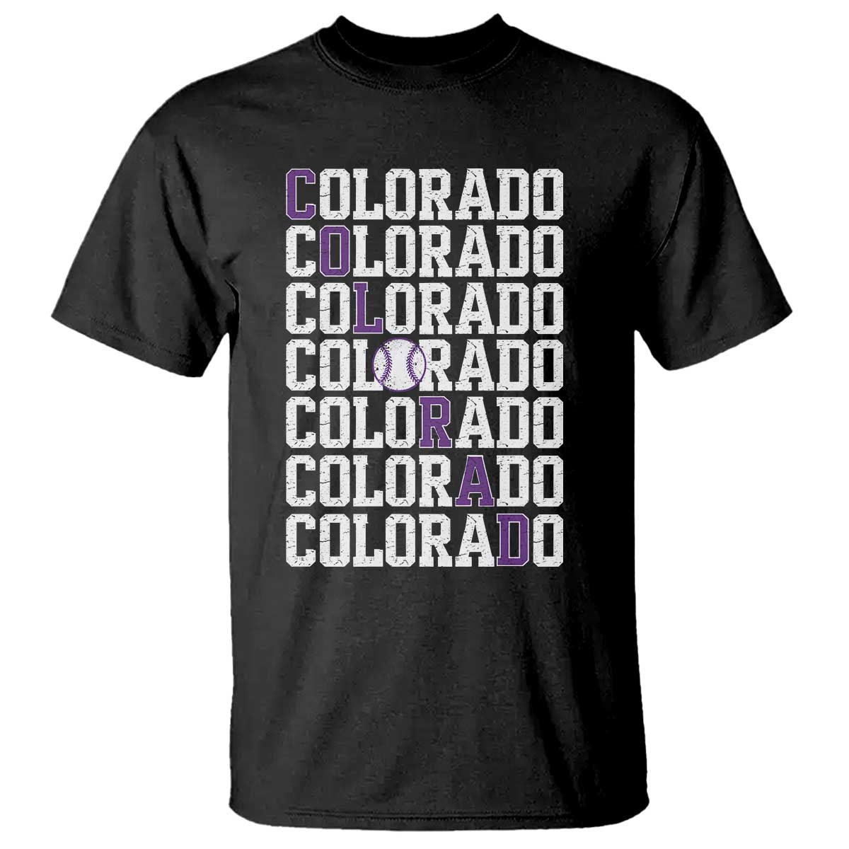 Vintage Colorado T Shirt Retro State Pride Sports Baseball Fan Graphic TS10 Black Print Your Wear