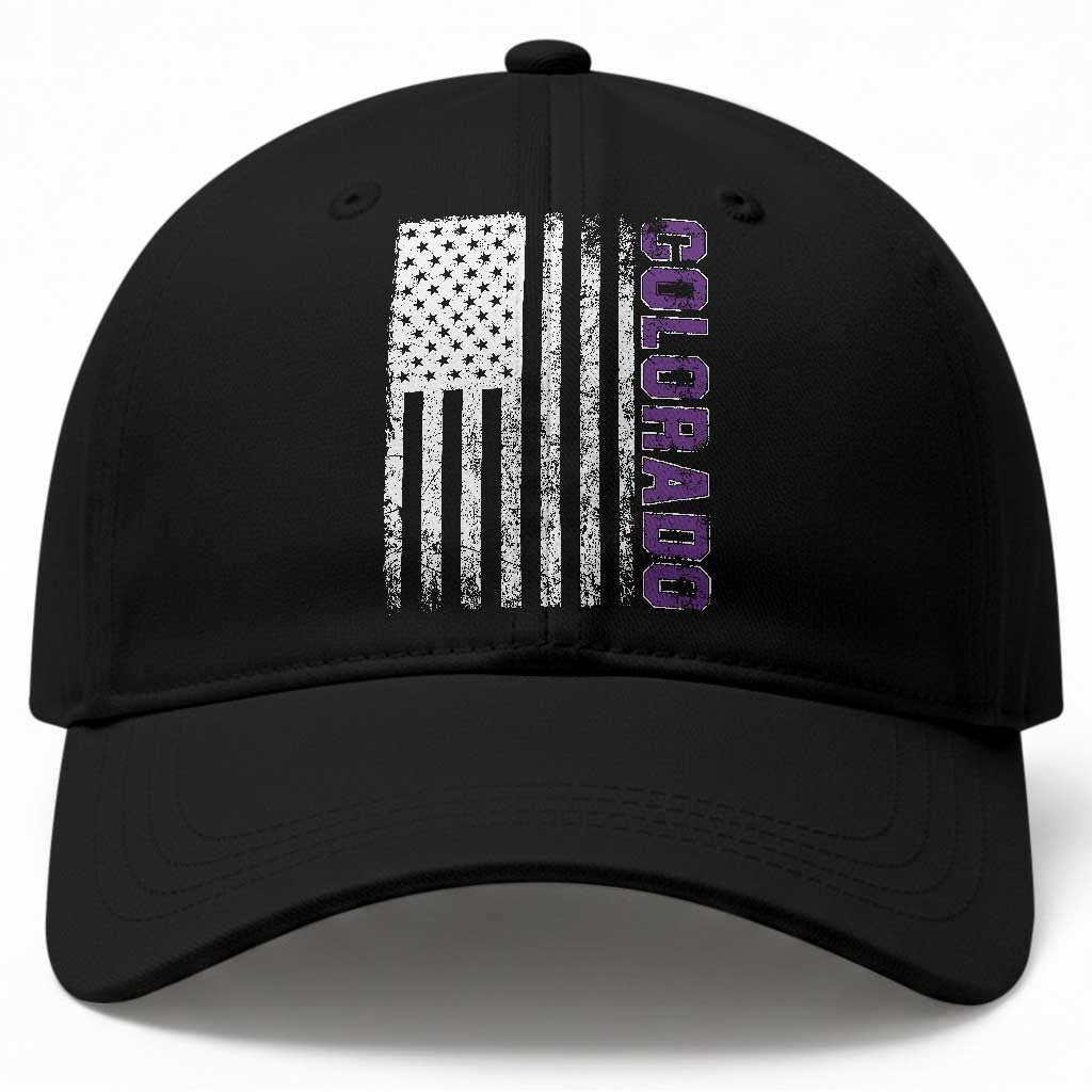 Vintage Colorado Baseball Cap Retro Vintage Rocky Mountains USA Flag Patriotic US State TS10 Print Your Wear