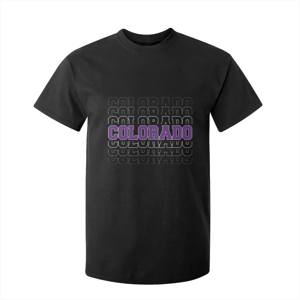 Vintage Colorado T Shirt For Kid Retro State Pride Sports Fan Graphic TS10 Black Print Your Wear