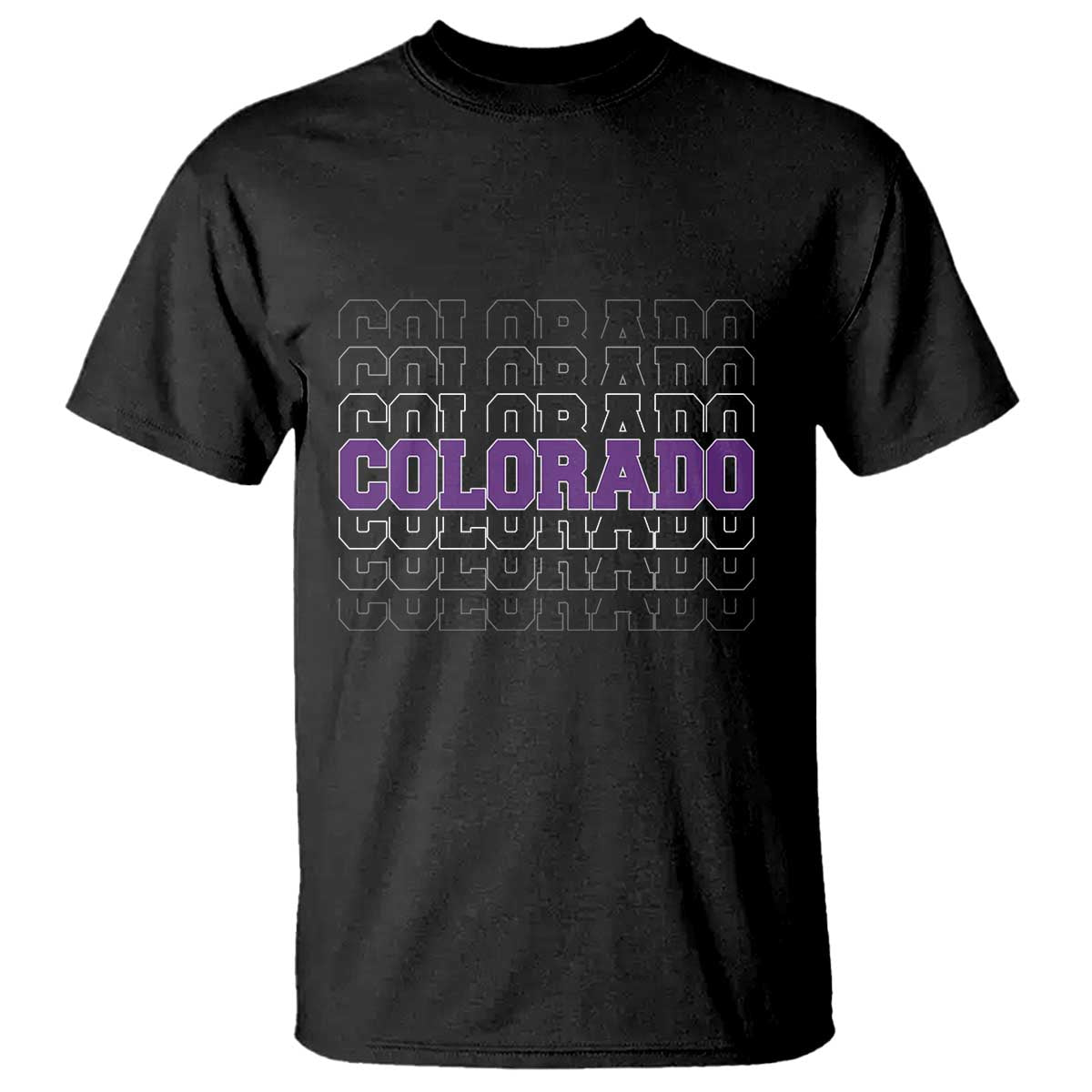 Vintage Colorado T Shirt Retro State Pride Sports Fan Graphic TS10 Black Print Your Wear