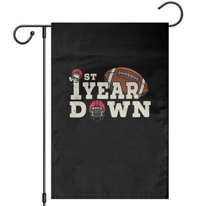 1st Year Down Football Garden Flag Touchdown One First Birthday Infant Baby Boy TS10 Black Print Your Wear