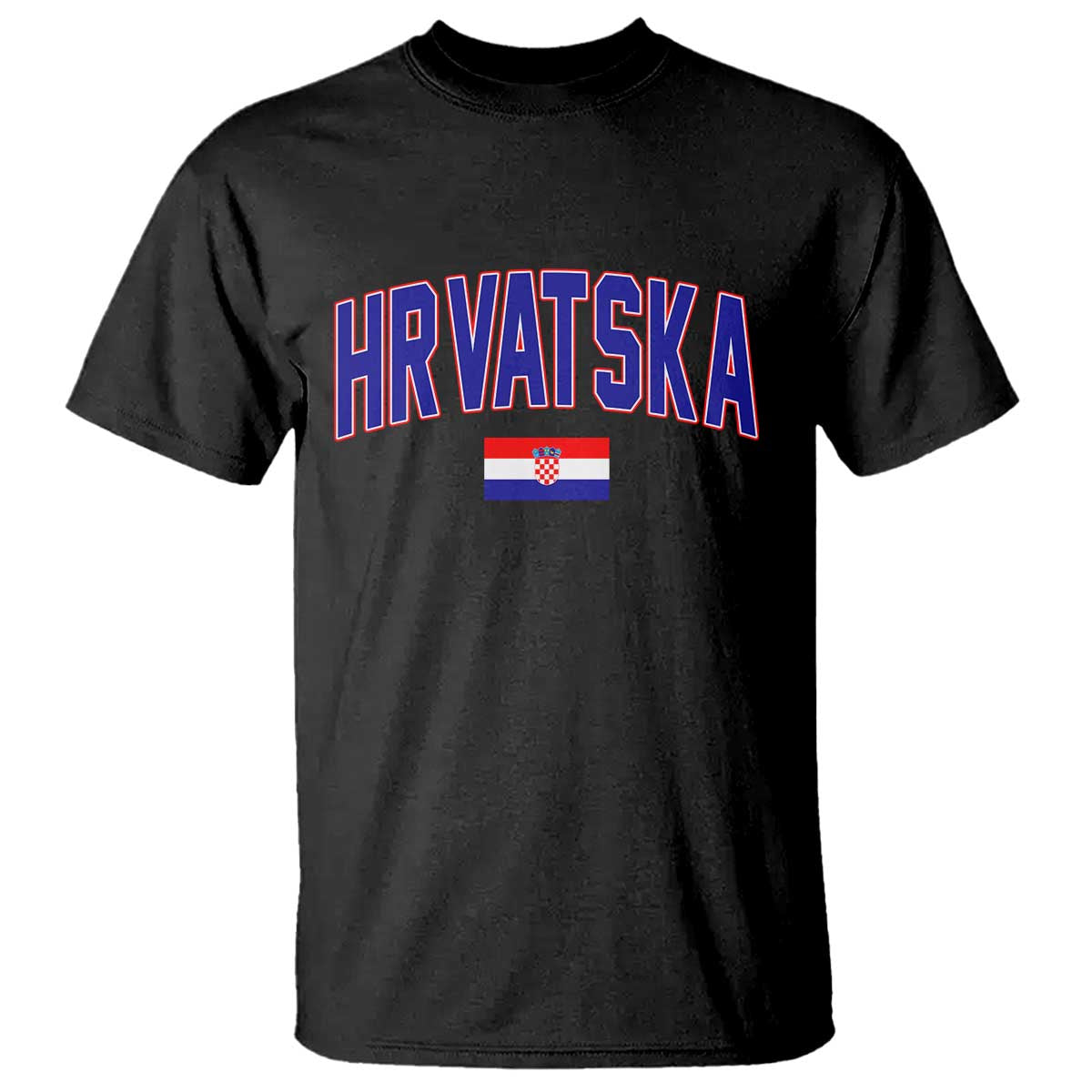 Hrvatska Flag T Shirt Croatia Vintage Zagreb Croatian Jersey Retro TS10 Black Print Your Wear