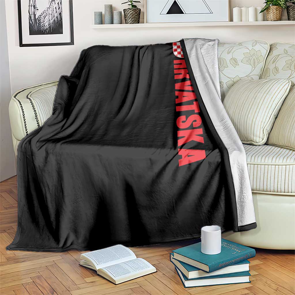 Hrvatska Throw Blanket Vintage Croatia Zagreb Croatian TS10 Print Your Wear